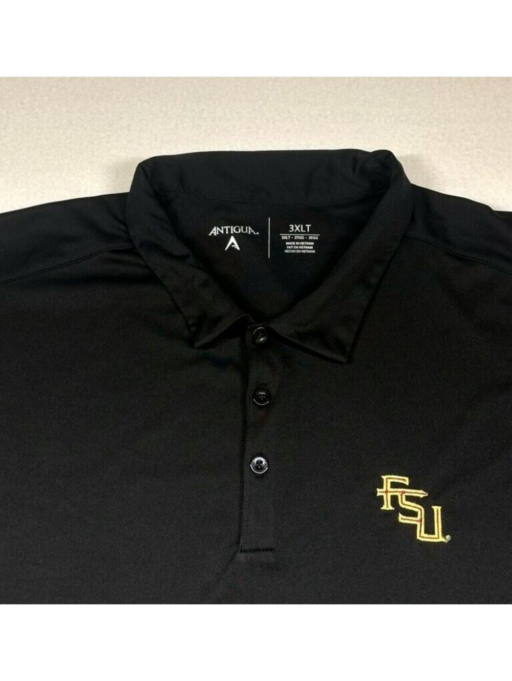 Antigua Florida State University Black Polo Shirt 3XLT